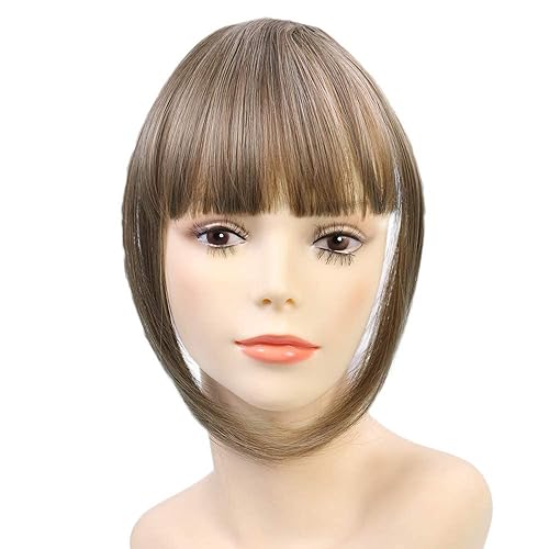 Miniatura 2 de Flequillo con clip para el cabello con clip, extensiones de cabello para mujer, flequillo plano y ordenado, extensión de cabello para uso diario