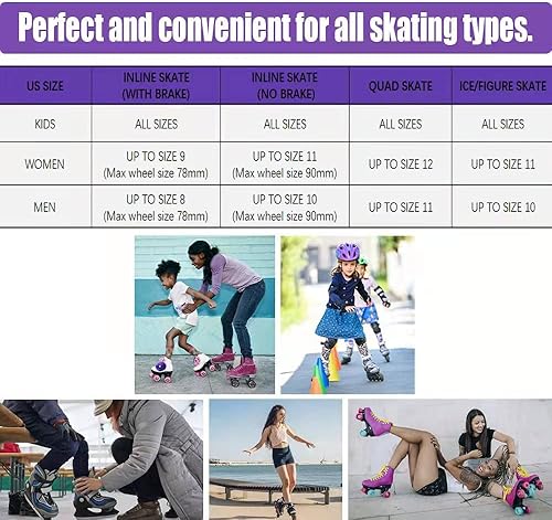 Miniatura 6 de Holisogn Bolsa de patinaje en línea y ruedas, bolsas de alta calidad y moda para niños, niños, adolescentes, adultos