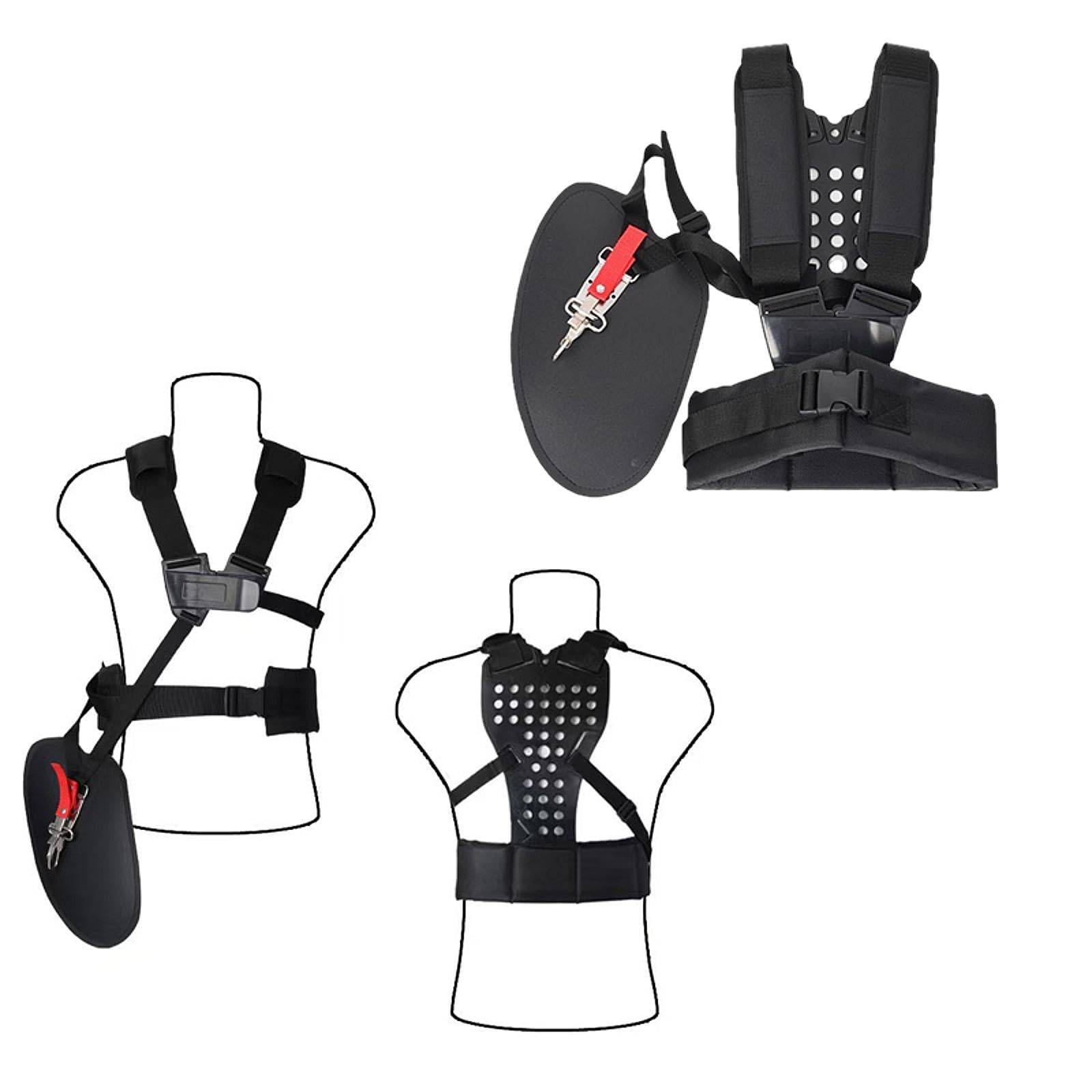 Bandoulière pour Débroussailleuse, Double Bandoulière avec Ceinture Rembourrée Confortable, élargie pour Les Débroussailleuses, Les Coupe-bordures et