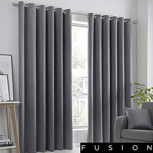 Fusion - Strata - Par de Cortinas con Ojales - 229 cm de Ancho x 275 cm de Largo