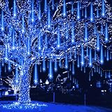 Weepong Meteor Shower Christmas Lights Outdoor UL Certified 16Tubes 384LEDs
