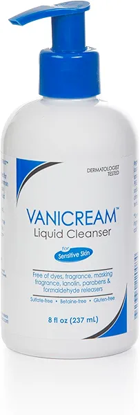 Vanicream Liquid Cleanser - 8 fl oz – Unscented, Gluten-Free Formula for Sensitive Skin