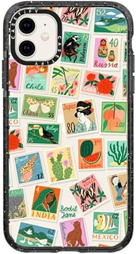 Vista 83 de CASETiFY Funda Impact para iPhone 11 - Moon Camping - Negro transparente