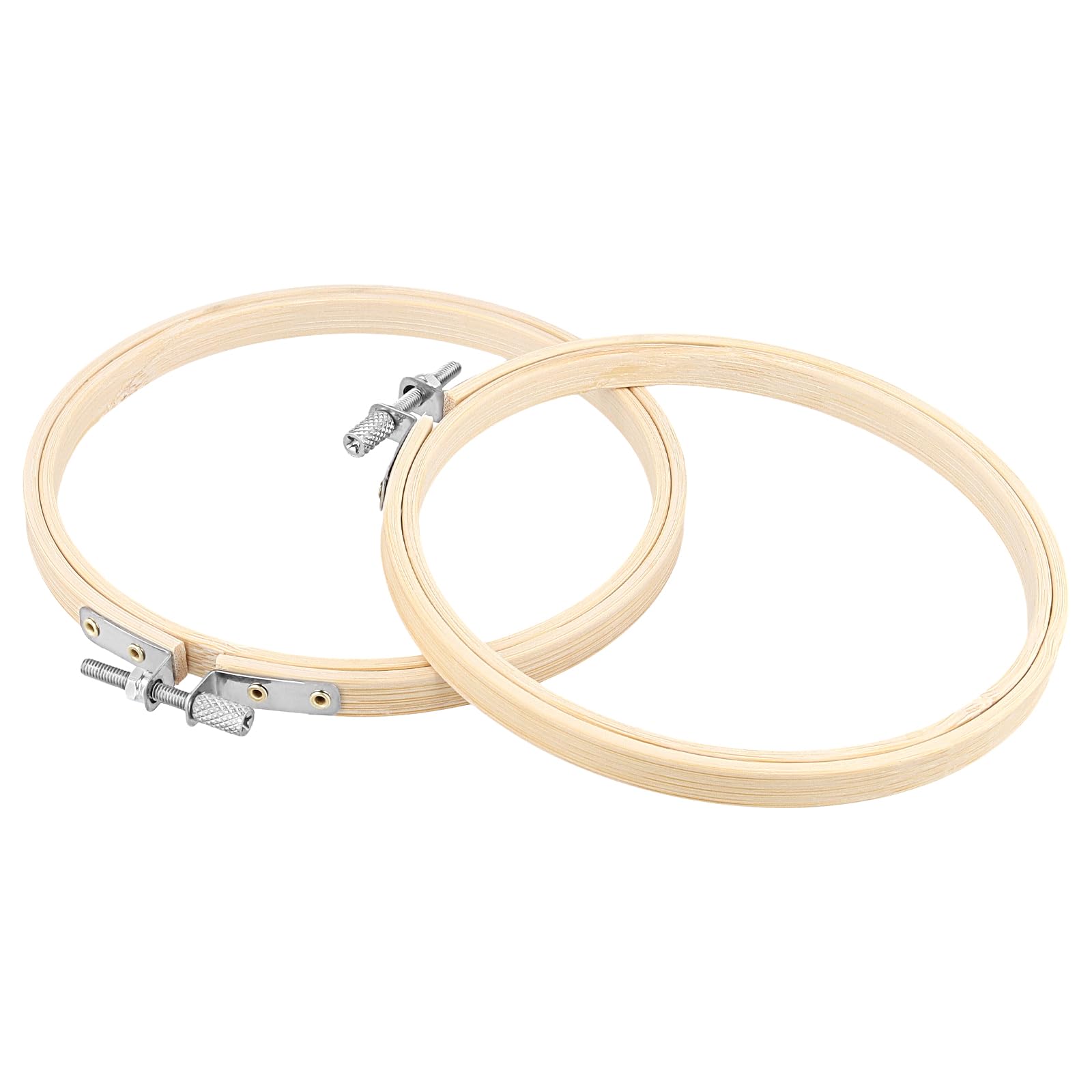 TAICHEUT Lot de 30 cercles à broder ronds de 13 cm en bambou pour travaux manuels, couture