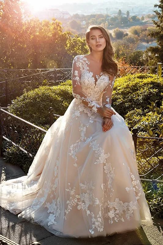 Lace Chiffon Beach Wedding Dresses for Bride 2025 Mermaid Long Boho Bridal Gowns with Slit2