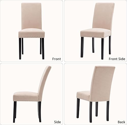 Miniatura 6 de GOTMINSI Sillas de comedor tapizadas para sala de estar, silla Parson acolchada de tela, silla Parson para cocina, sala de estar, silla auxiliar sin