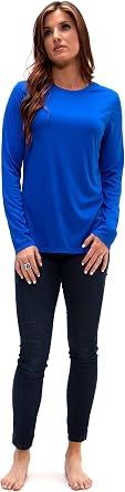 DEVOPS Women's 2-Pack UPF 50+ Long Sleeve Sun Protection Quick Dry T-Shirts