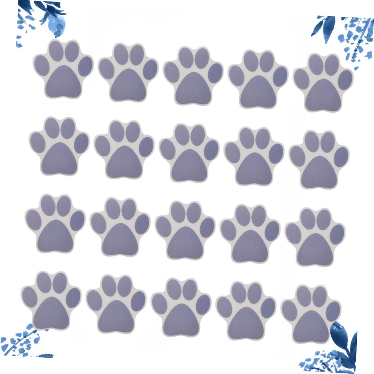 ABOOFAN 20PCS Cartoon Dog Footprint Stickers for Bathtub Non Slip Bathroom Decals to Enhance Safety and Fun for Home and Dorm Use Grey