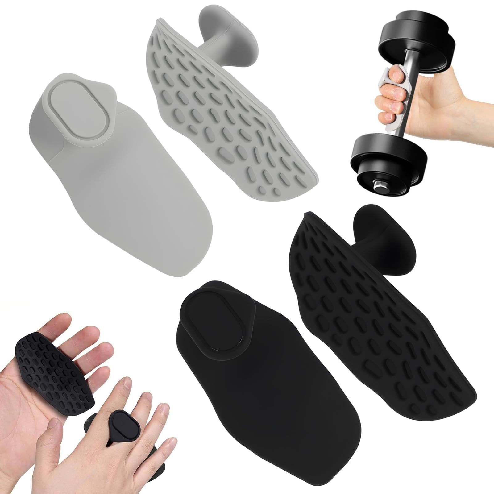 Manoplas Gym de Silicona Antideslizantes sin Dedos para Levantamiento de Pesas