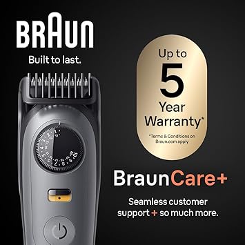 Braun Series 5 All-in-One Beard & Body Grooming Kit for Men, Cordless Trimmer, Hair Clippers & Shaver for Face, Hair & Body with Smooth Shave Head, AIO 5510