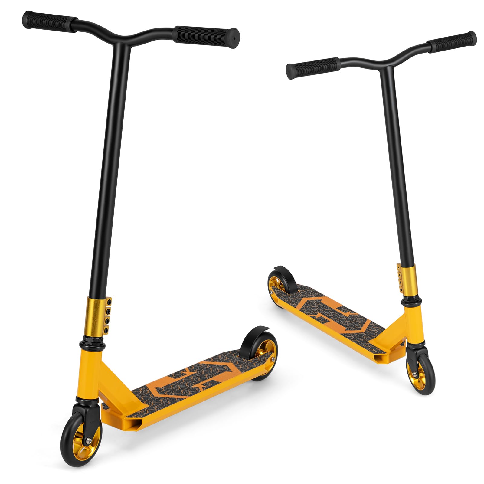 COSTWAY Patinete Freestyle Niños 10+, Scooter de Acrobacias con 2 Ruedas de 110mm, Patinete para Principiantes y Adolescentes, Carga 100kg