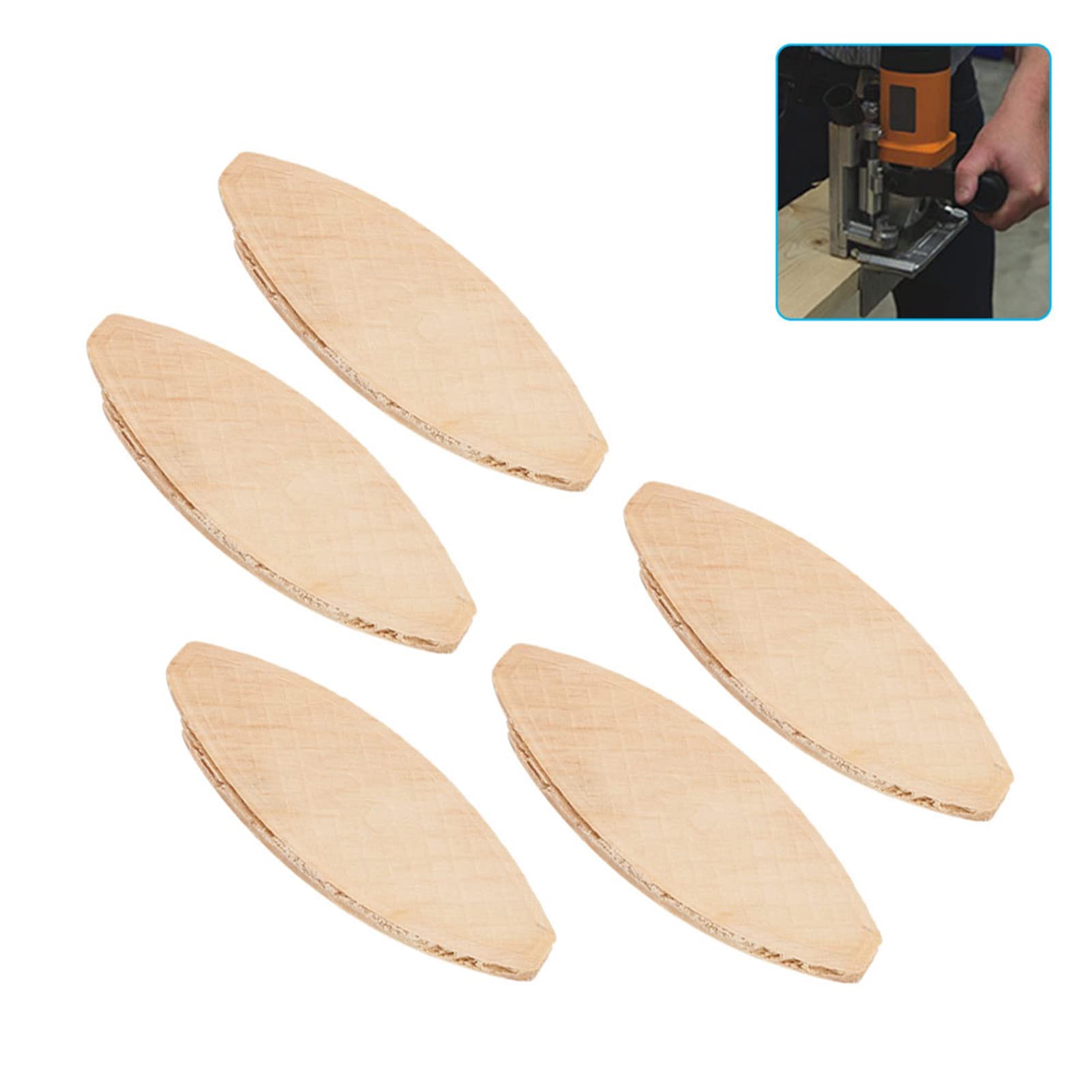 Galletas para unir madera, 100 piezas, herramienta de acoplamiento, resistente para carpintería, material de haya (20#)
