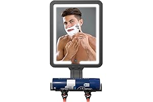 Oversized Electric Lighted Fog-Free Shower Mirror with Wide Range of Features and Dual Light Settings