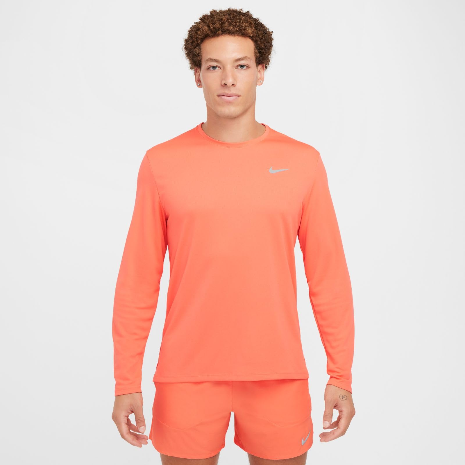 Nike Herren Miler Dri-fit Uv Long-Sleeve Running T-Shirt (1er Pack)