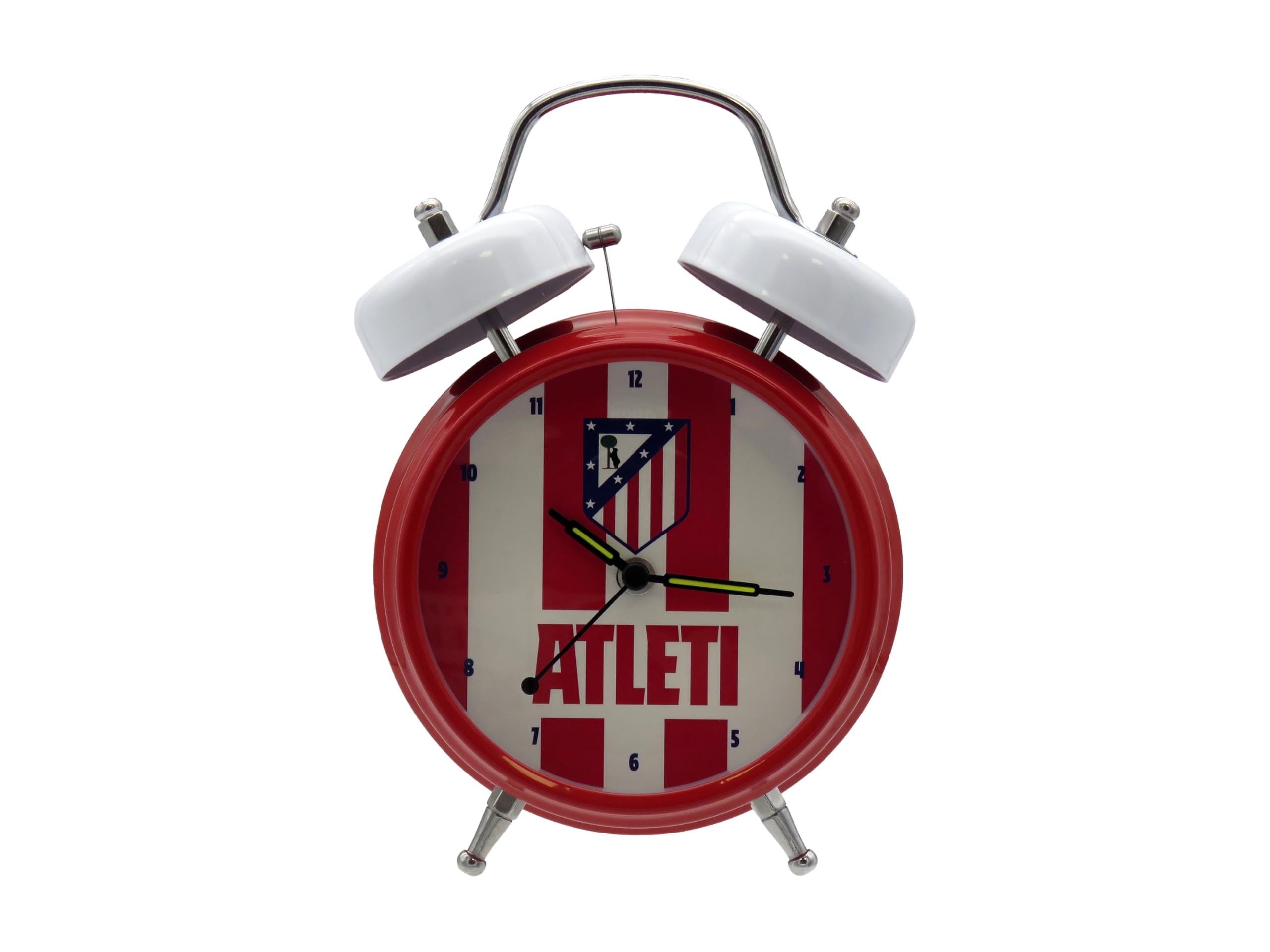 CYPBRANDS Atlético de Madrid, Reloj Despertador, Himno Musical, Reloj Musical, Color Rojo, Producto Oficial