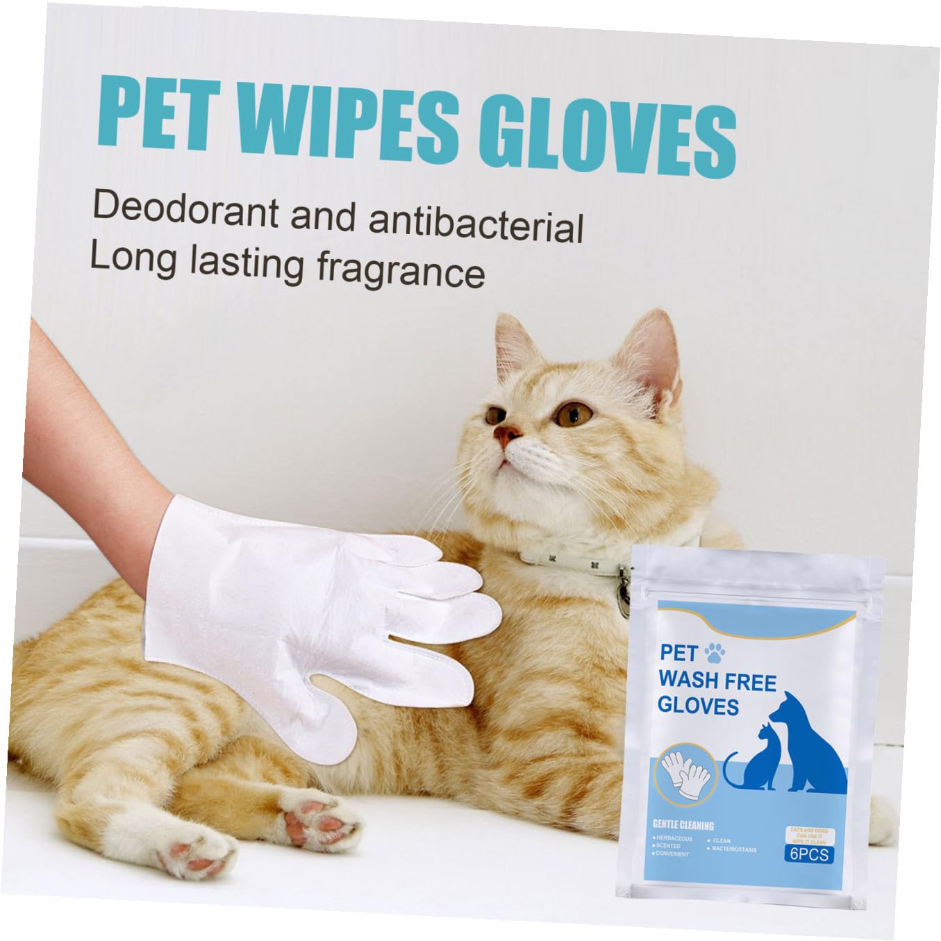 18 Piezas Guantes Toallitas Para El Aseo De Mascotas Pelo De Mascota Toallitas Desechables Para Mascotas Toallitas Para Perros Cepillo Depilatorio Tela No Tejida Depilación