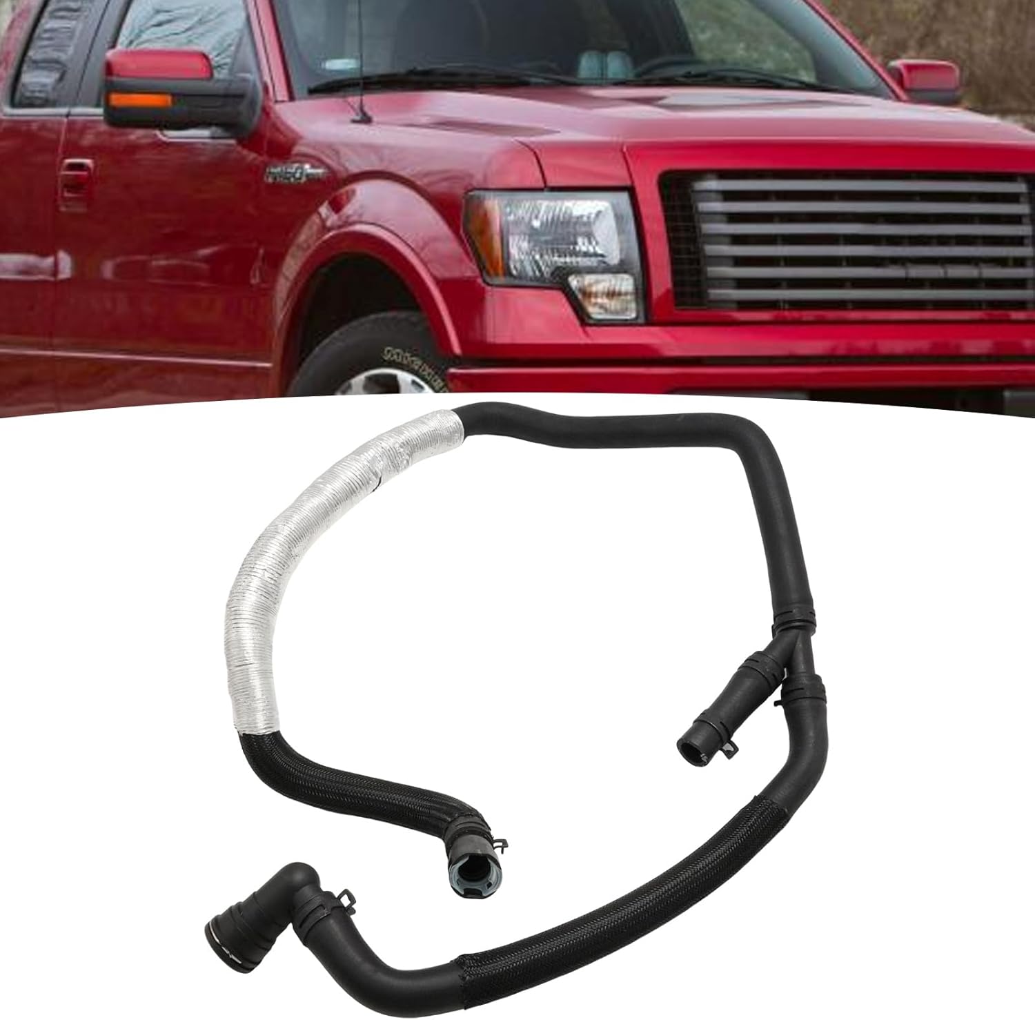 BL3Z-18472-J Heater Hose, Pipe Replacement for Ford F Series 150 3.5L 2011 2012 2013 2014, Replace 626-620 51440 KH576 KF-576, HVAC Heater Outlet Pipe(Black)