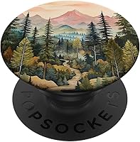 Vista 1 de Montañas Silvestre Bosque Senderismo Pino Naturaleza PopSockets Estándar PopGrip