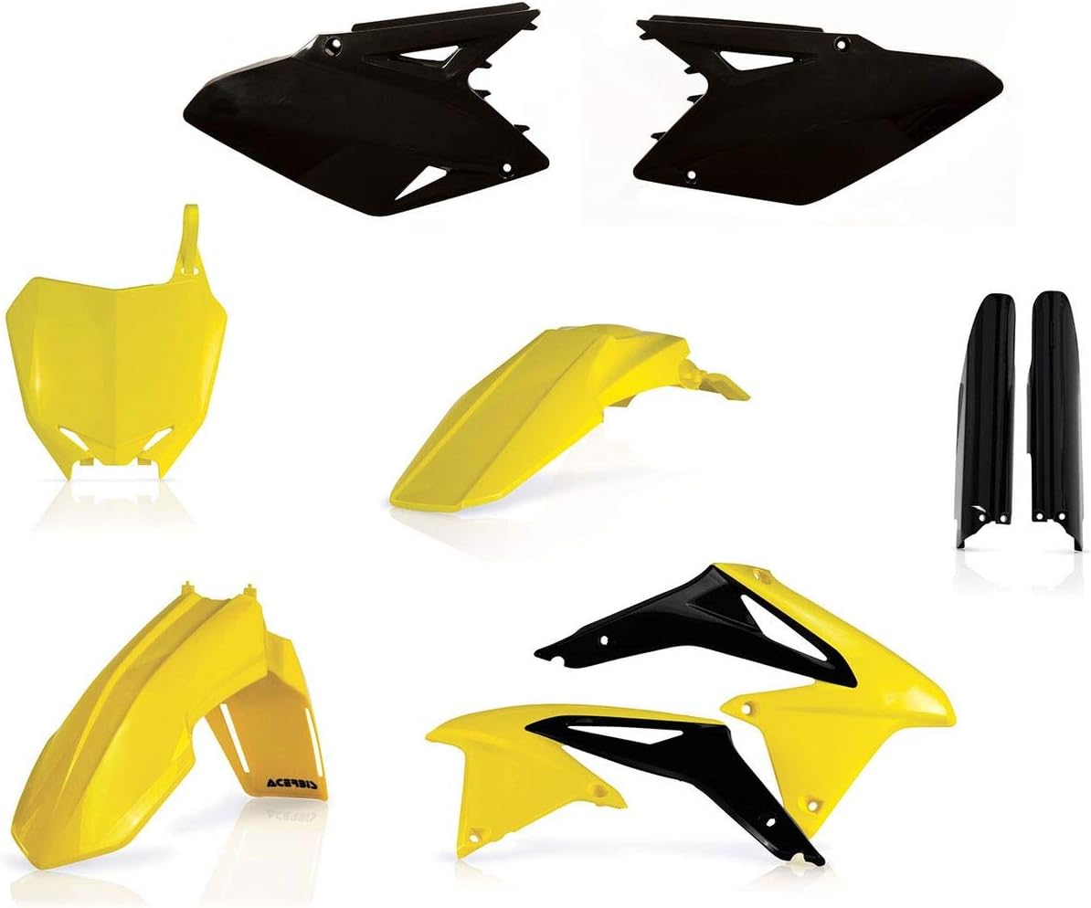 Acerbis Complete Plastic Kit Original 17 Yellow/Black Compatible with Suzuki RMZ450 2008-2017 - 2198045569