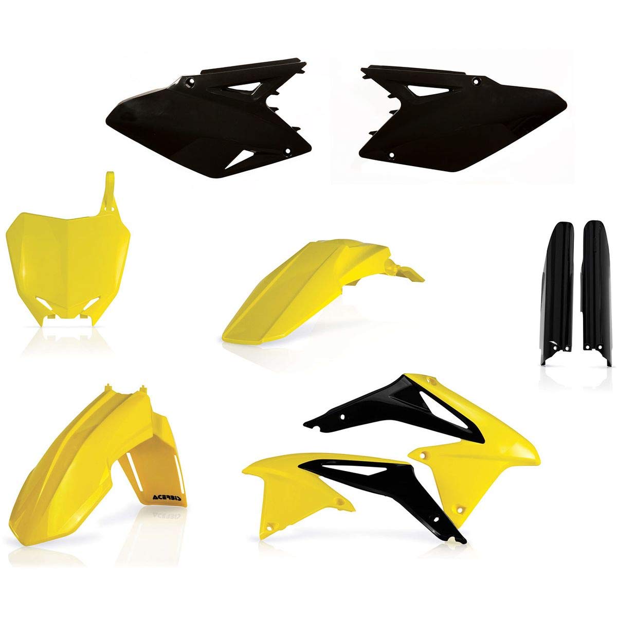 Amazon.com: Acerbis Complete Plastic Kit Original 17 Yellow/Black