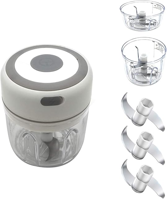 Electric Mini Garlic Chopper, Seasoning and Spice Chopper, Portable Ice Crusher Food Processor, Used for Chilli Pepper Vegetable Nut Meat