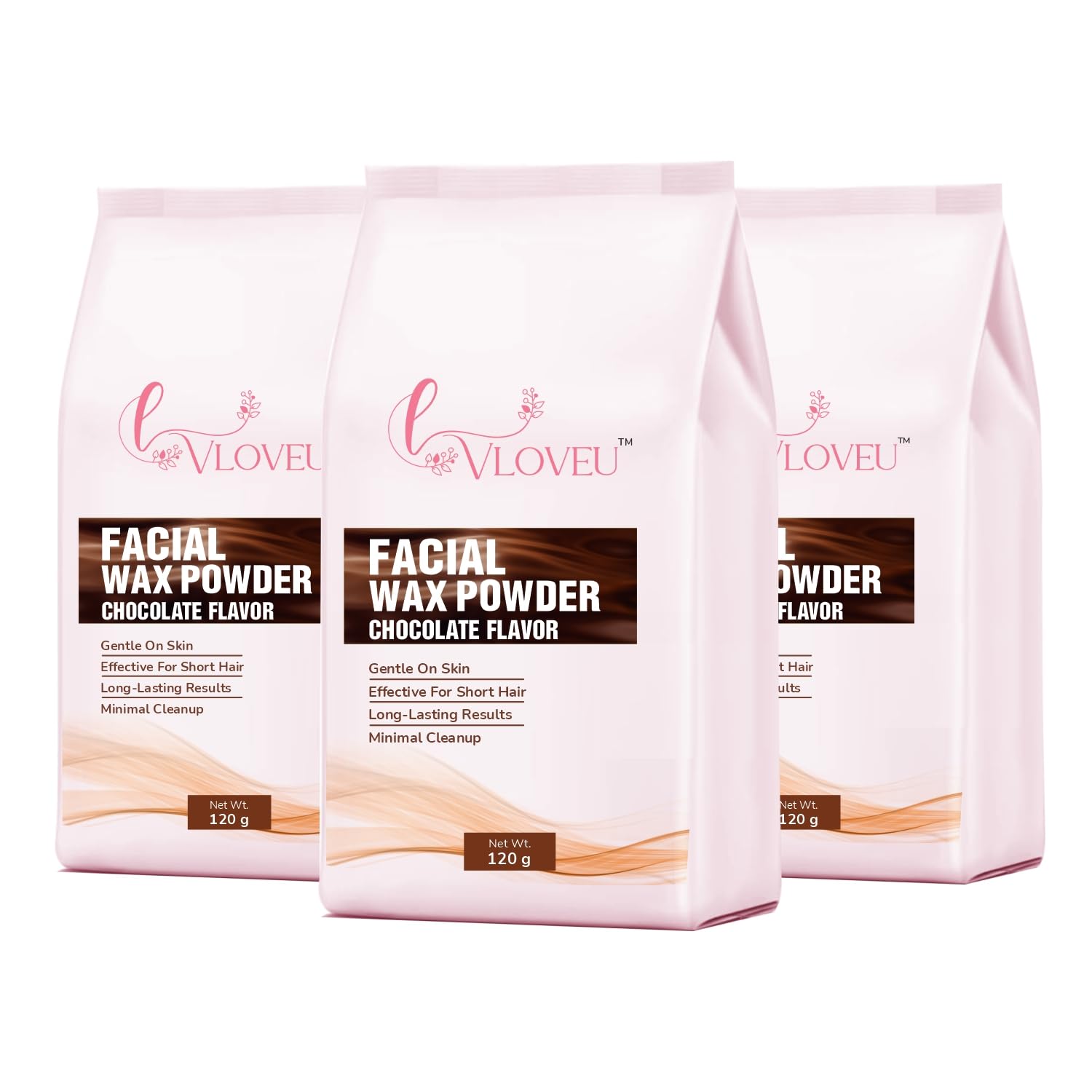 VLOVEU Chocolate Facial Wax Powder for Hair Removal | Painless Herbal Face Hair Removal for Women | Face Wax Powder for Women | Chocolate Wax Powder for Women- For All Skin Types - 120 gm (Pack of 3) (B0DGTMYHXQ) Amazon Price History, Amazon Price Tracker