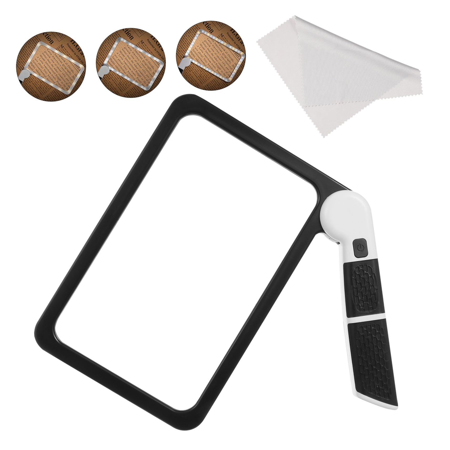 Loupe de Lecture Portable 5X, Pliable, Large Champ de Vision, Noir