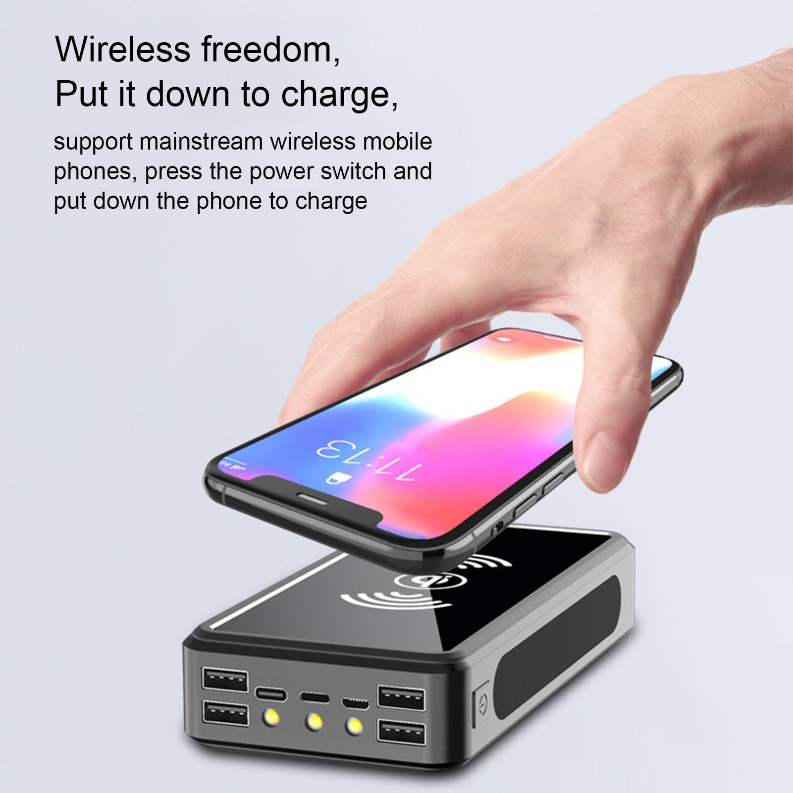 Chargeur Solaire Portable - Batterie Haute capacité 30 000 mAh | Source d'alimentation LED pour le chargement en extérieur avec ports USB, appareil étanche pour , randonnée et pique-ni
