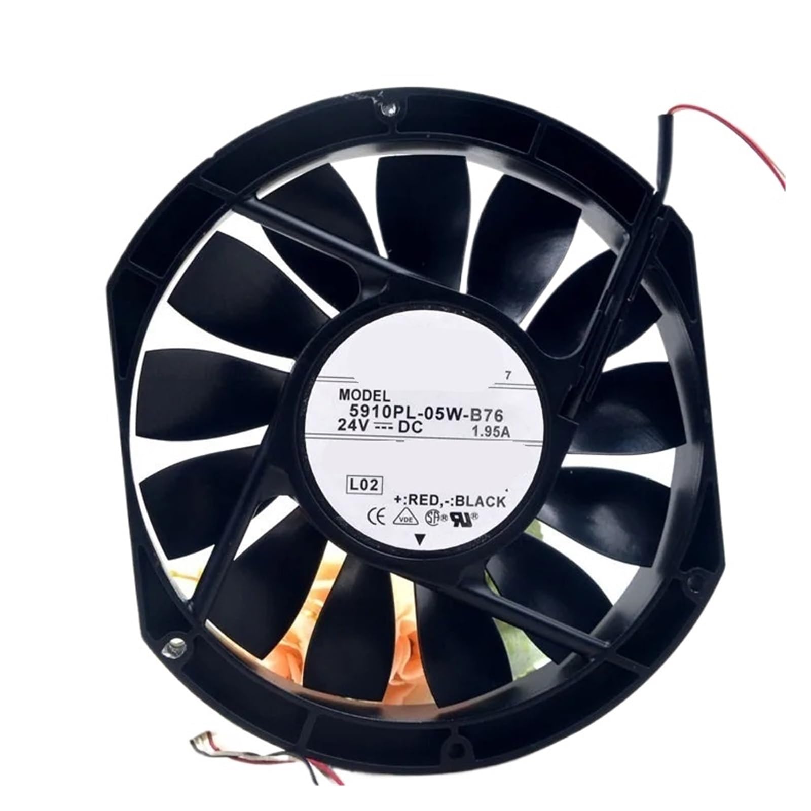 LZIKKGKI 1pcs 5910PL-05W-B76 24VDC 1.95A 17225 172 * 172 * 25mm Cooling Fan