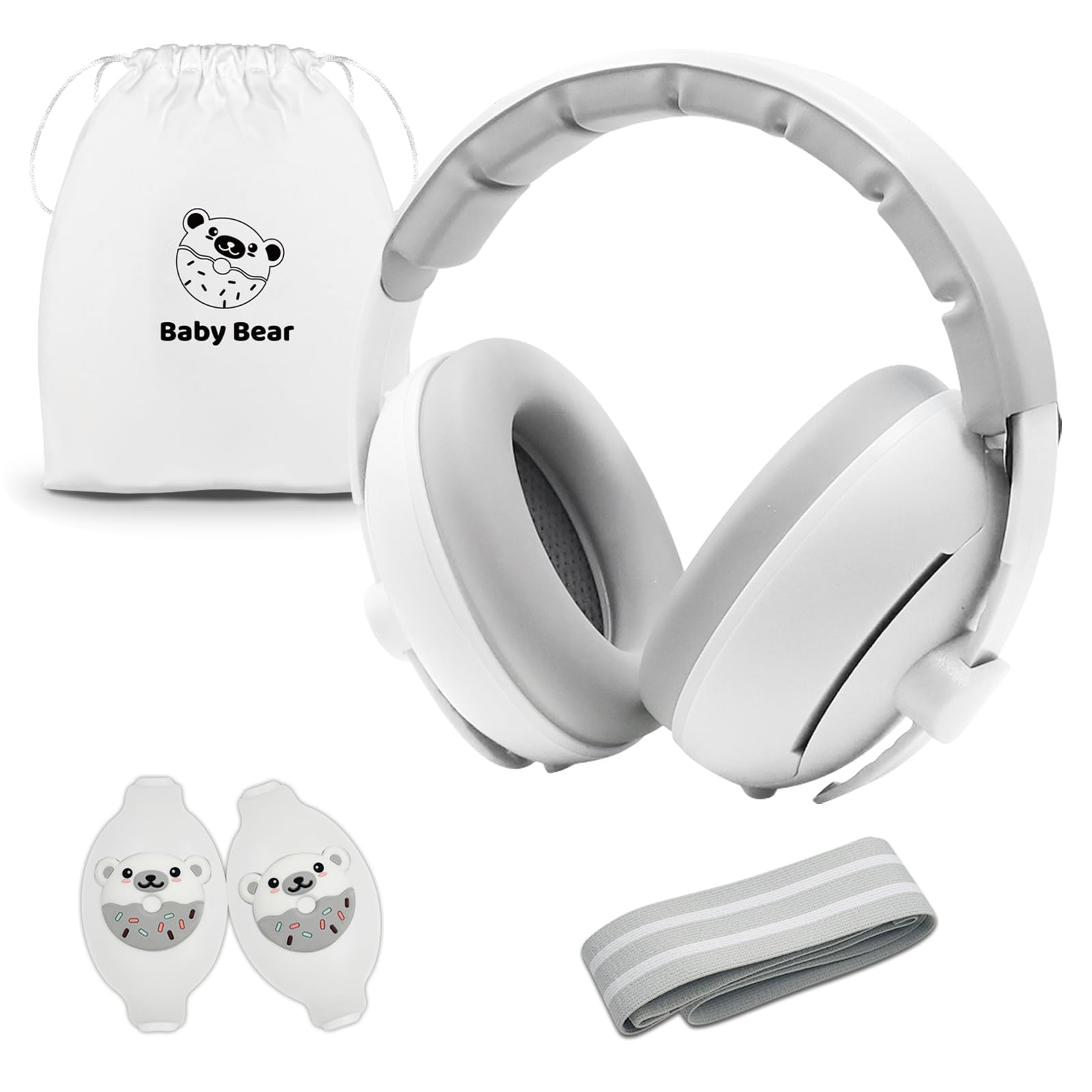 Cuffie Neonato Antirumore, 2 in 1 Protettori Acustici per Neonati, Cuffie per Neonati Antirumore Cuffie Antirumore Neonato Ideale, Protezione Acustica Ideale per Neonati Fino