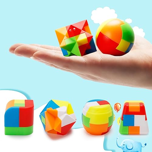 Miniatura 2 de Bbiamsleep Juego de rompecabezas de plástico original en 3D, bola mágica, juego de rompecabezas de cadena y resistente inteligencia para niños y