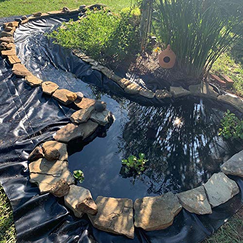 Vijverfolie - Zwart HDPE voor Koivijvers, Beekfonteinen en Watertuinen - 10 ft x 20 ft, 13 ft x 26 ft, 20 ft x 20 ft, 23 ft x 26 ft, 23 ft x 30 ft, 30 ft x 42 ft - Image 5