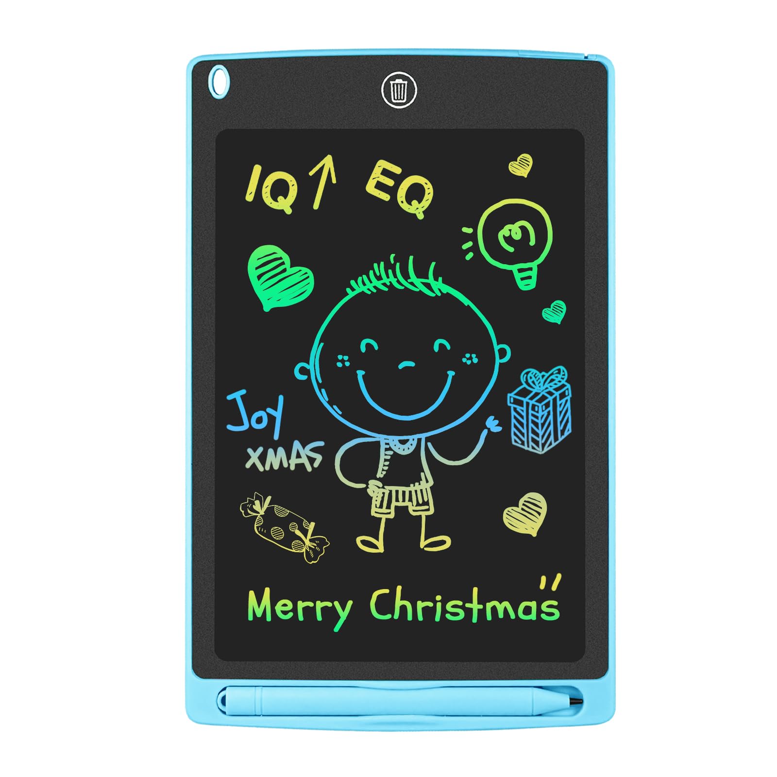 GUYUCOM LCD Kids Doodle Board, 8.5 Inch Electronic Writing Tablet with Lock Function, Erasable Doodle Drawing Pad for Kids Toys Birthday Gifts (Blue)
