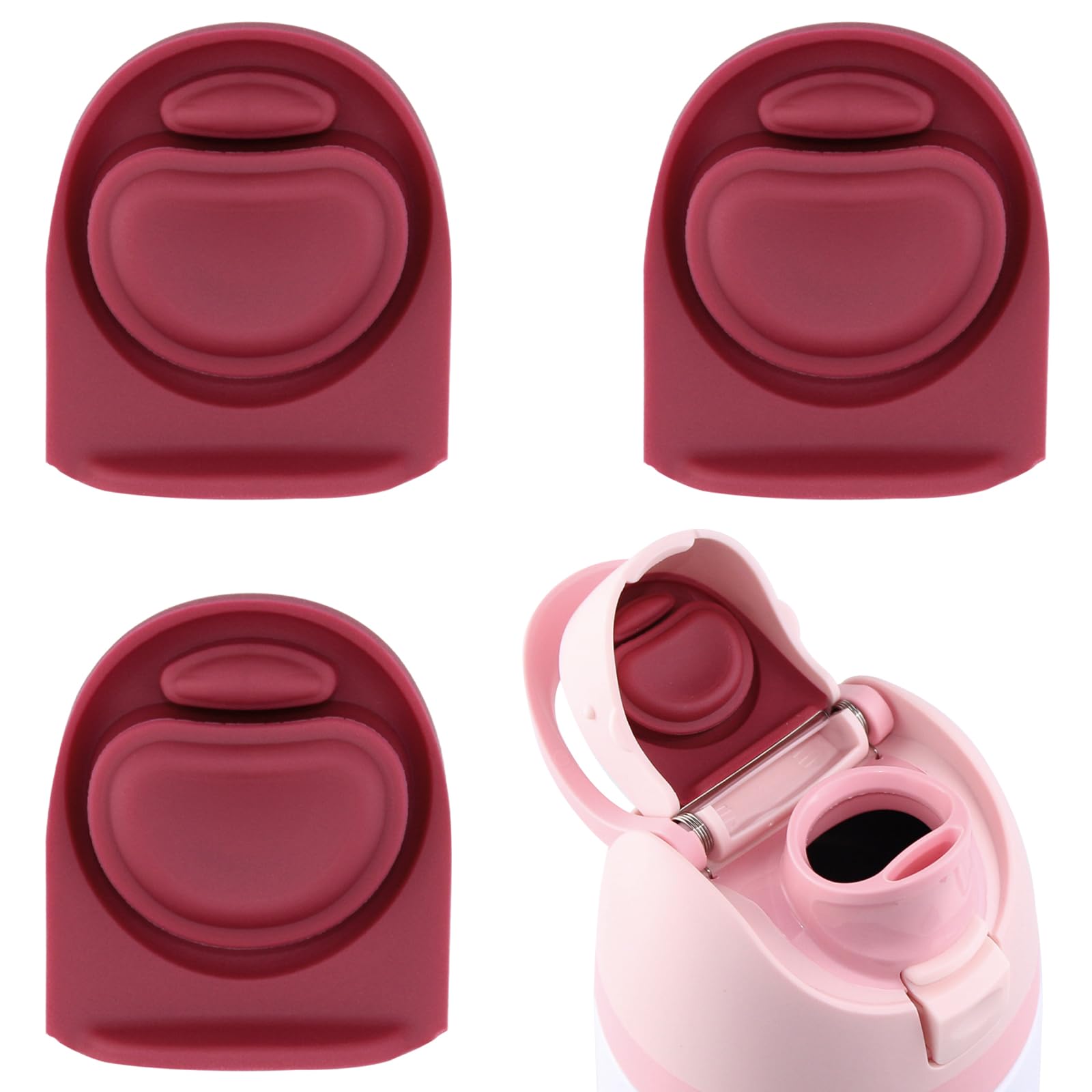 BMSQOFD 3 Pcs Replacement Lid Rubber Seal for Owala FreeSip 24oz 32oz, Replacement Stopper Gasket Parts Compatible with Owala 16/19/24/32/40oz Water Bottle Insert Silicone Accessories A2B5 — image 1