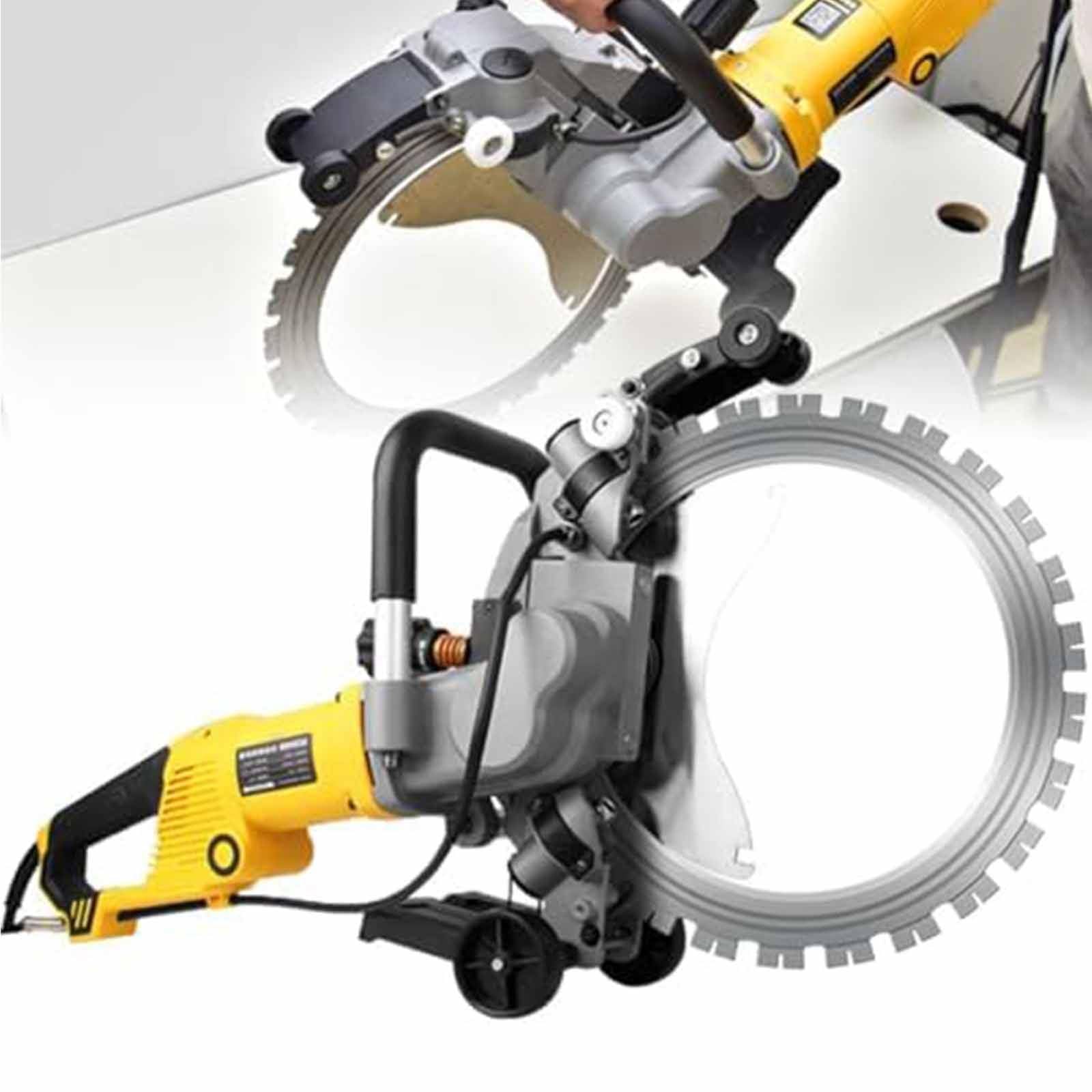 YXYLJOZ Concrete Ring Saw - 8000W Brushless Electric Cutters with 11.4in Cutting Depth and Water Fed Dust Suppression for Cutting Rebar, Brick, Marble & Granite