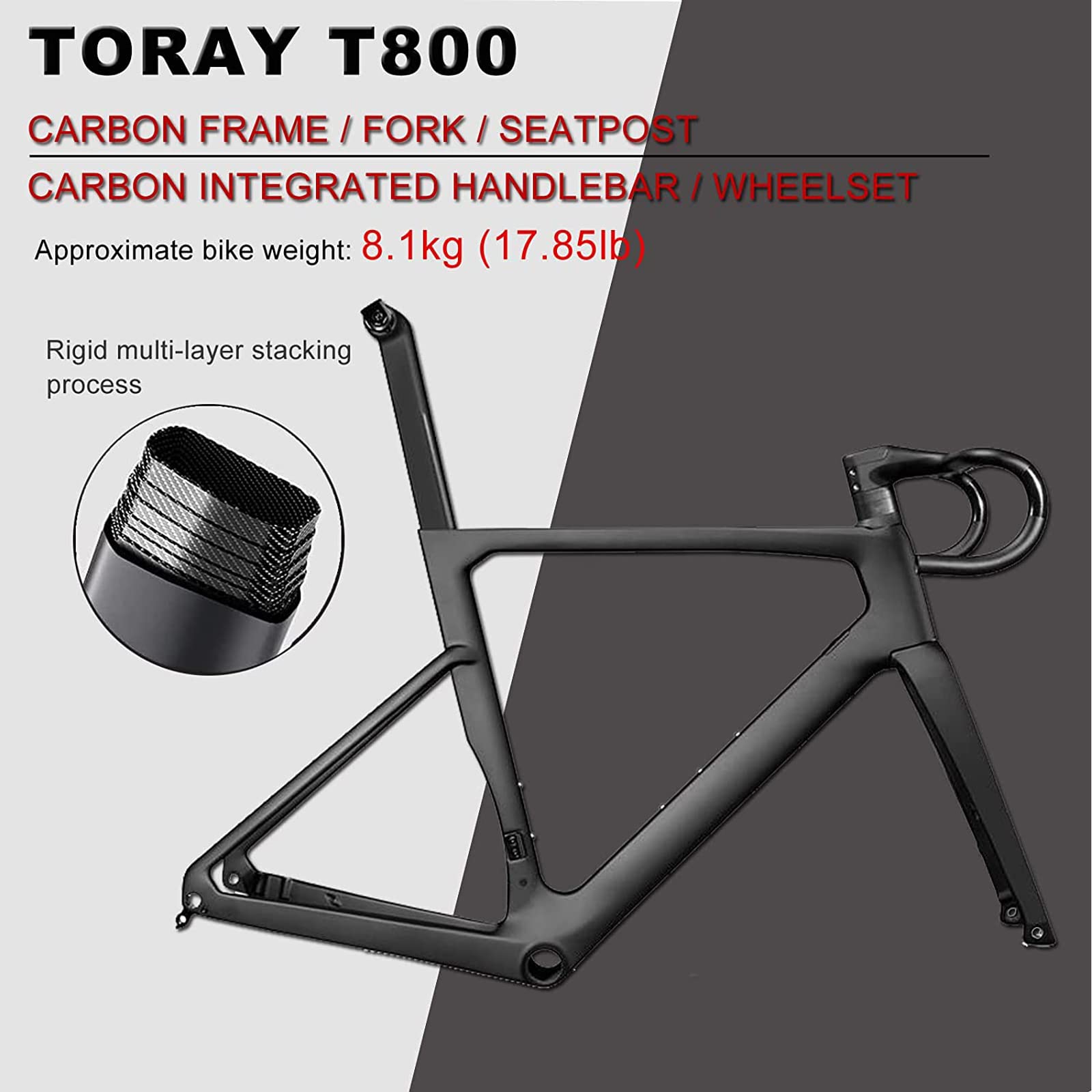 KABON Full Carbon Road Bike, 700C Carbon Fiber Frame Road Bike with Shimano 105 22 Speed Disc Brake Racing Bicycle with Carbon Wheelset (58cm, Chameleon Green)