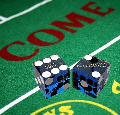 Miniatura 4 de Cyber-Deals Auténtico casino de Nevada juego de dados de 0.748 in con números de serie a juego (juegos 2, 3, 4 o 5) con bolsa de terciopelo negro