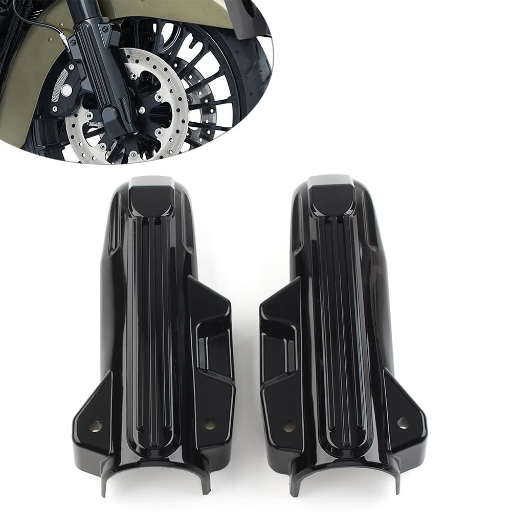 FINMOKAL Chrome Fork Lower Leg Covers Deflector Shields Cover