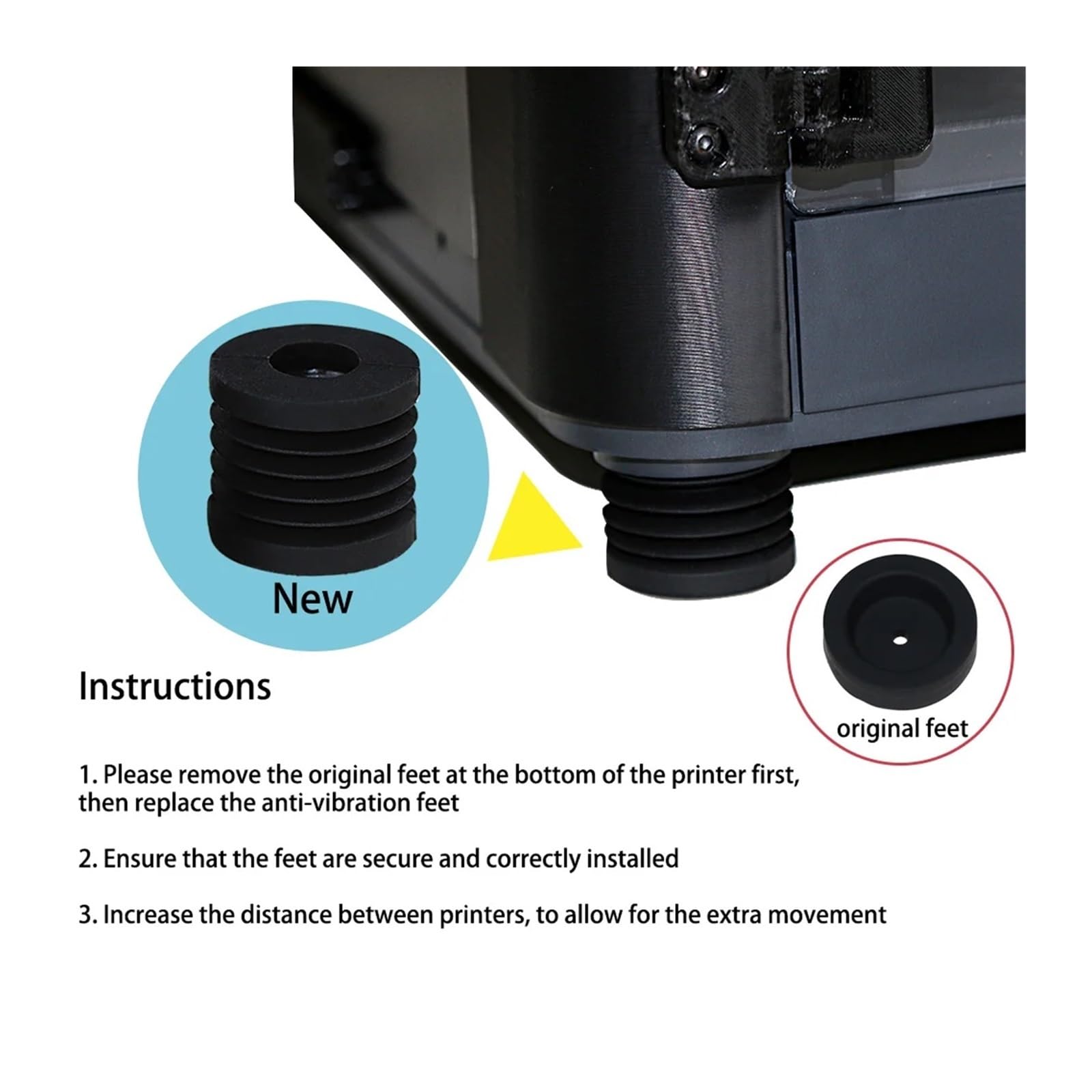 Amazon.co.jp: 足は Bambu Lab P1S Bambulab X1 カーボン防振足と互換