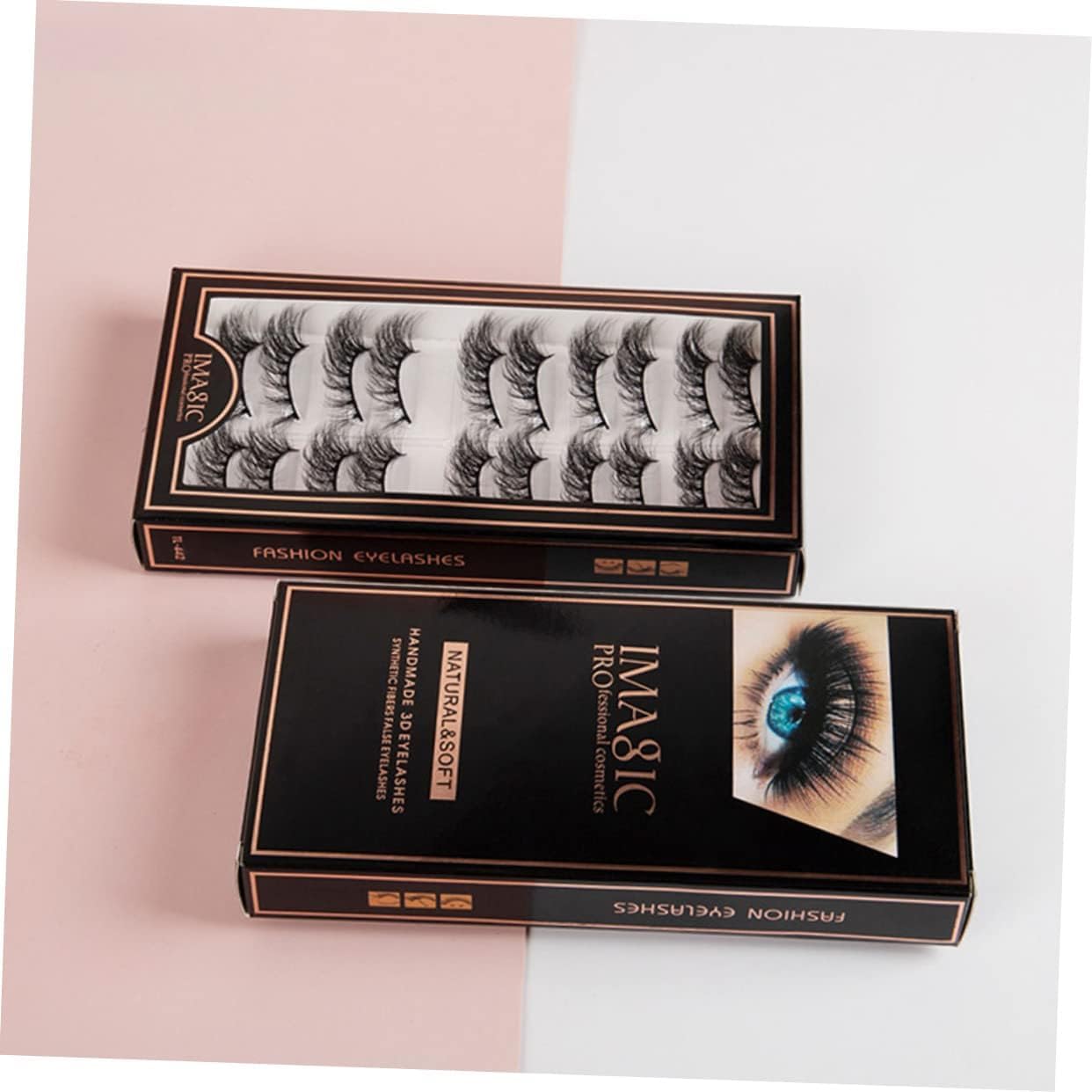 Imagic PROfessional Synthetic Fibers False Eyelashes, Natural & soft 100% Handmade 3D Eyelashes Pack 10 Pairs of 1 box - Image 8 thumbnail