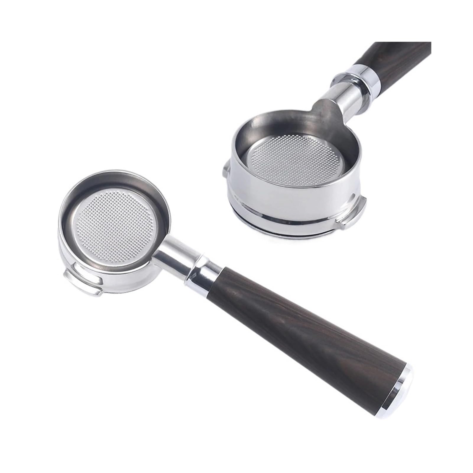 Mango De Portafiltro Sin Fondo For Cafetera De 58 Mm, 2 Orejas, Compatible Con Breville, BES900 BES920 BES980, Pieza De Repuesto De Espresso De Acero Inoxidable 304 | 58mm-Breville-E1