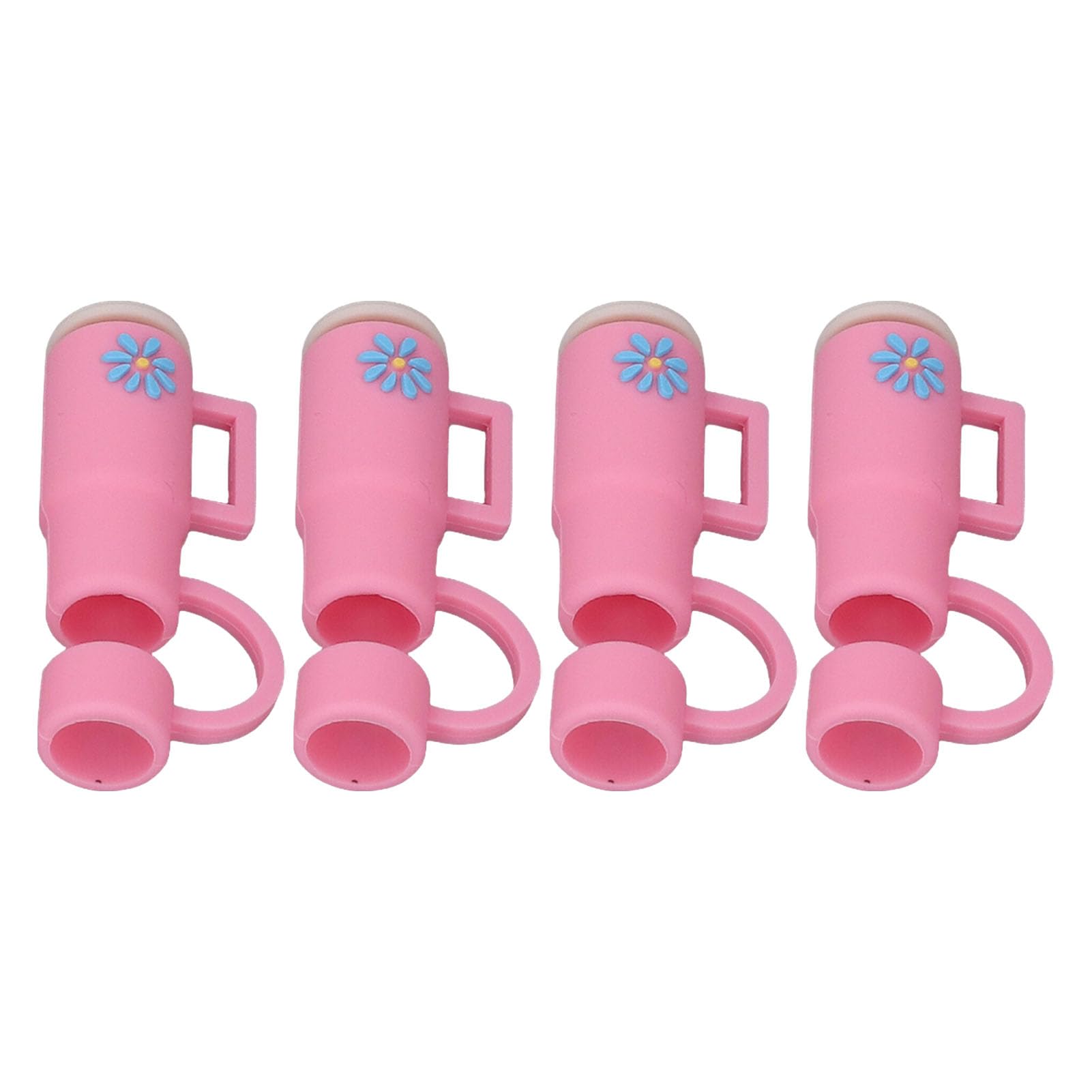 Decorative Straw Protector Covers for Shopping, Pack of 4, Impact Resistant, for All Ages (#3)