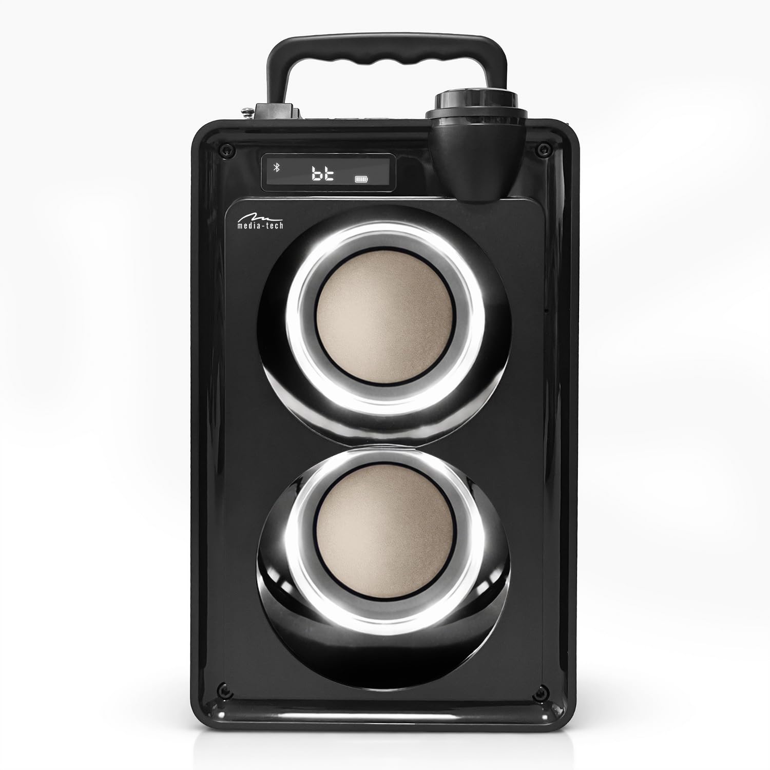 Mediatech głośnik Bluetooth 30 W z radiem FM | Obudowa drewniana, 2.2 stereo, do 10 godzin pracy na baterii, radio FM, USB, karta microSD, wejście A