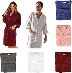 Roupão de Microfibra Adulto Feminino ou Masculino de Banho para o Inverno Quentinho Plush Manga Curta - Tamanho P, M, G e GG - Renova Enxovais