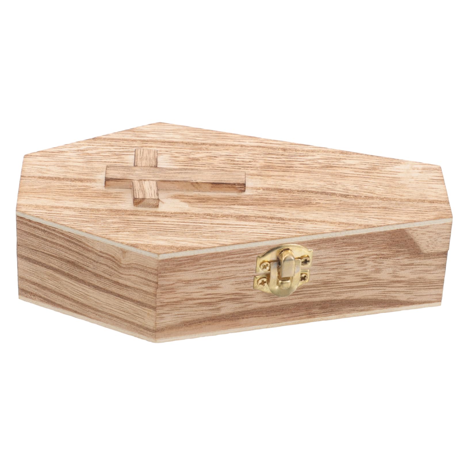 minkissy Box Wood Funeral Dollhouse Coffin Decor Coffins and Caskets Jewelry Casket Terrarium Case Casket Ring Coffin Necklace Organizer Jewelry Organizer Wooden Wedding Small Coffin