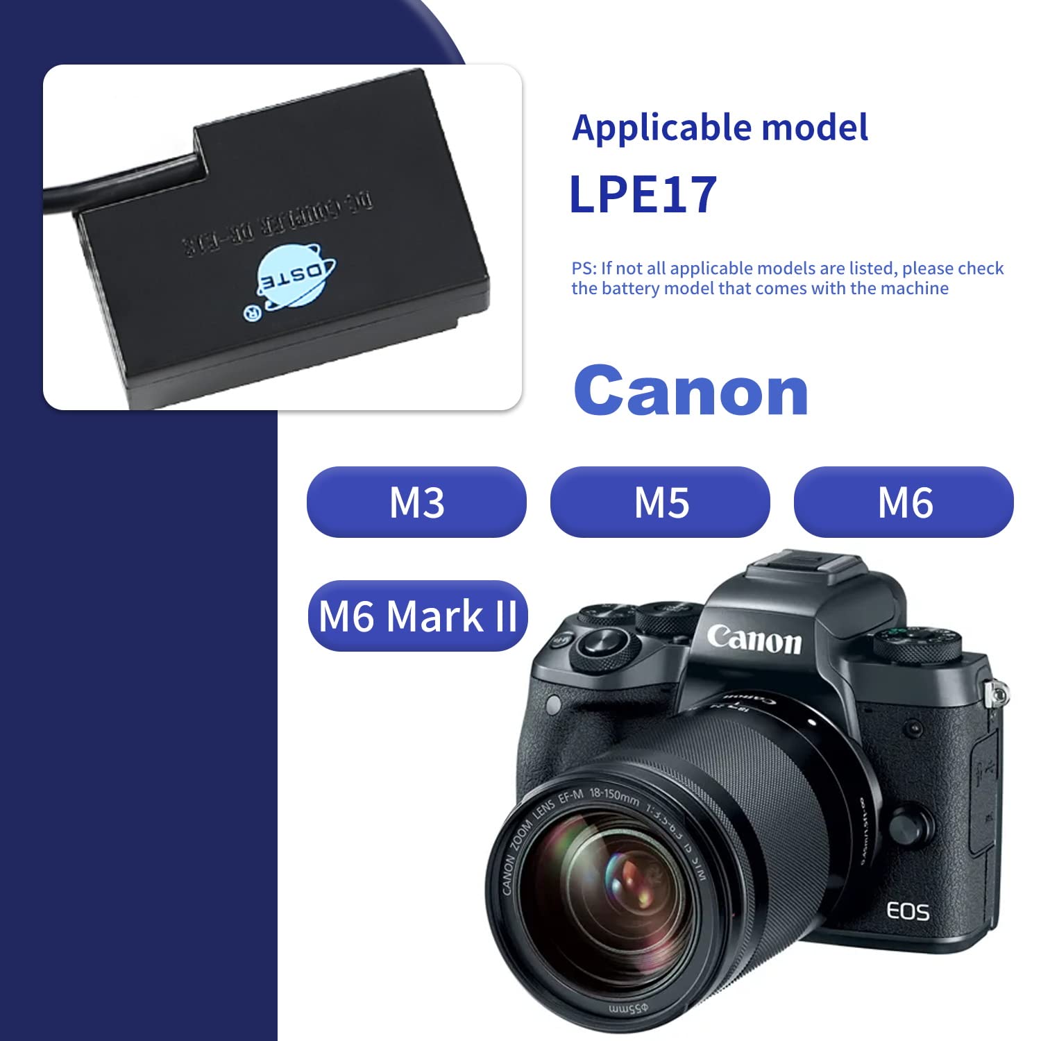 Neewer Lp-e6 Batería Ficticia Adaptador Corriente Para Canon | Meses