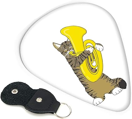 Amazon Co Jp チューバ キャット ギターピック ティアドロップ型 ピック 6枚セット 三種類厚さ 0 46 0 71 0 96mm 収納ケース付き 初心者 ギター用 練習用 可愛い ハードギターピックトライアングル マンドリン ベース アコースティック エレクトリックギター用