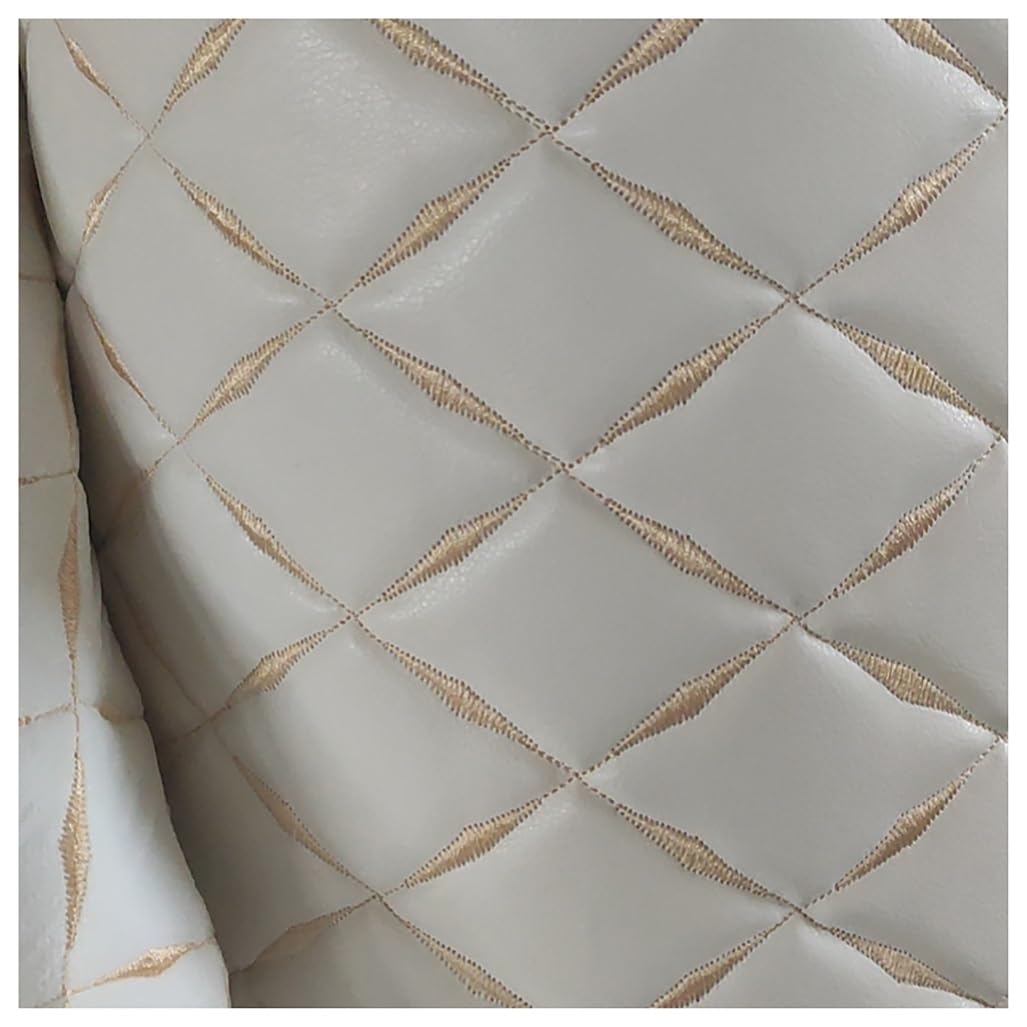 Tela tapicería 138 x 100cm – Piel sintética Suave para decoración, sofás, sillas, Casas, Accesorios, Objetos – por Metro(White 1,1.38X10m)