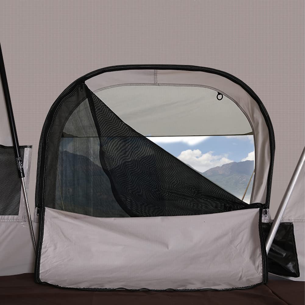 Tenda da tetto per auto, tenda da tetto solare per 3-4 persone, tenda da campeggio all'aperto, camera da letto mobile ad apertura rapida con scala telescopica impermeabile e impermeabile SUV Pop up