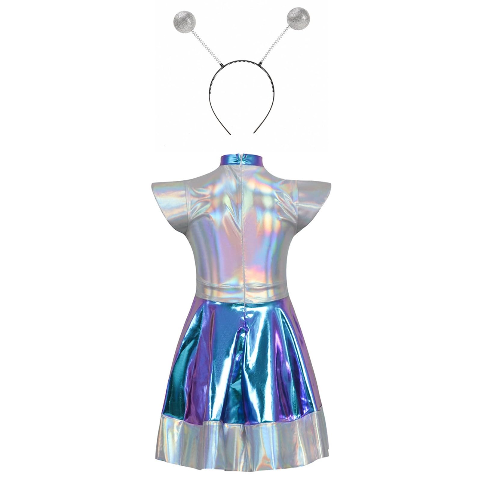 Generisch 2026 Niños Cosplay Niñas Alien Astronauta Robot Juego de rol Disfraz Halloween Fiesta Disfraz de Juego de Roles Estilo Tribunal Temático Performance Ropa